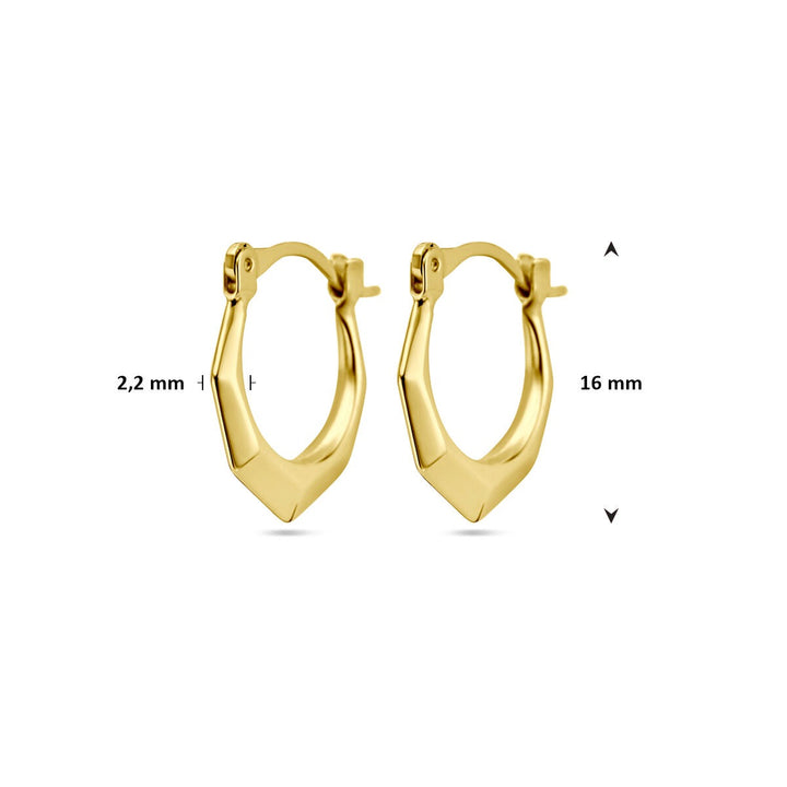 14k geelgouden lapide oorringen