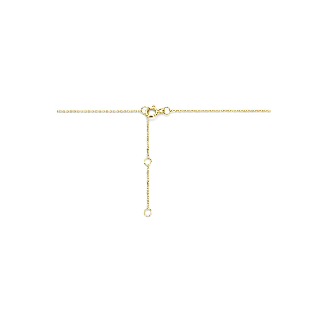 Collana in oro giallo 14k con diamante coltivato in laboratorio a forma di fiore