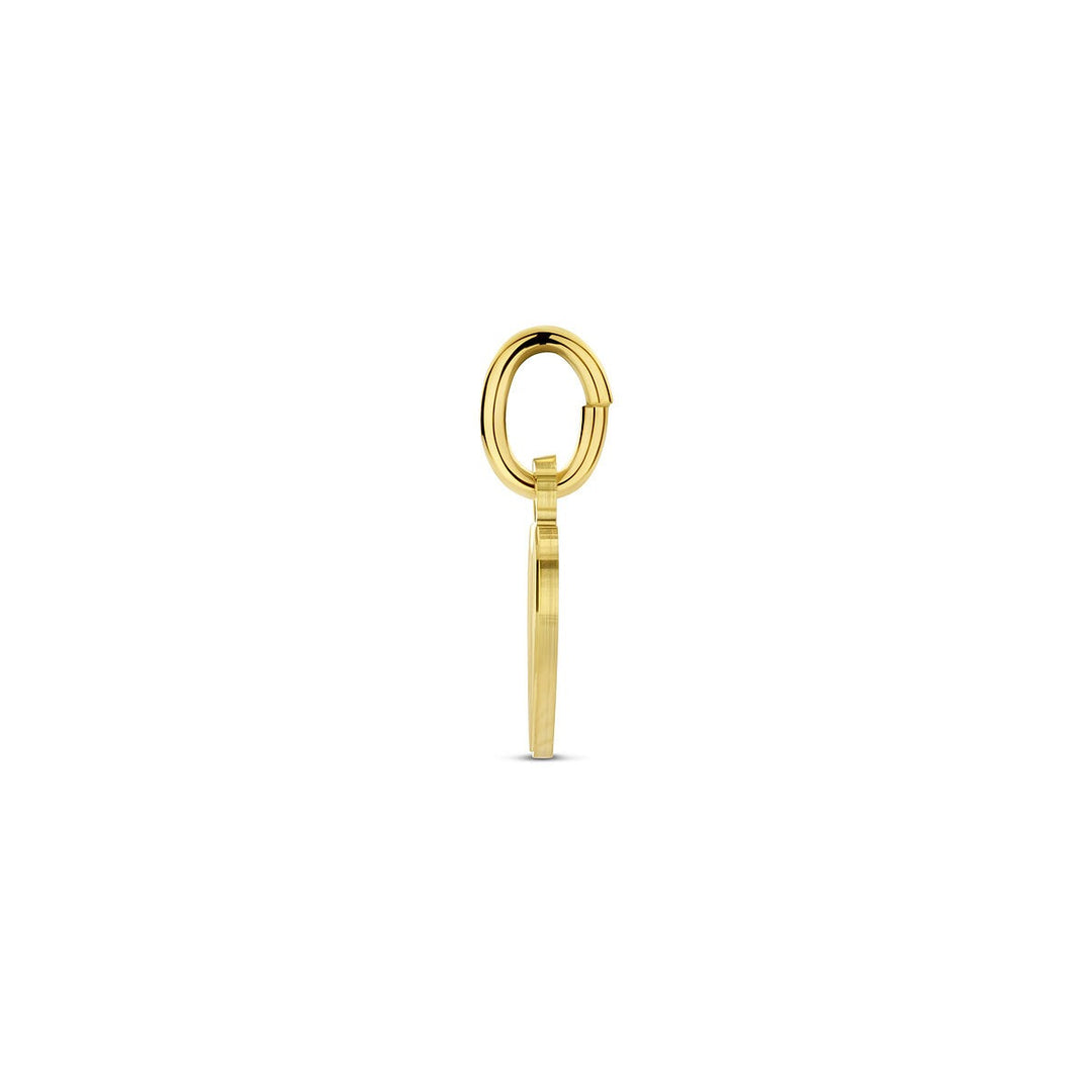 Geelgouden graveerhanger – 14k met stevig hangoog