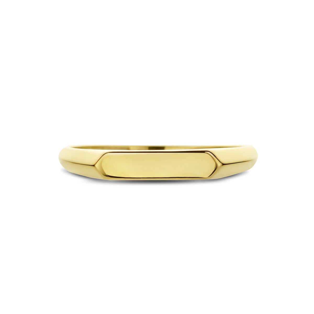 Anello da donna in oro giallo 14k con fascia larga 7 mm