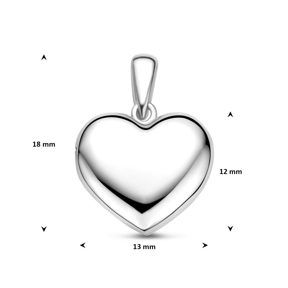 Medaglione a Cuore in Argento 925 Rodiato