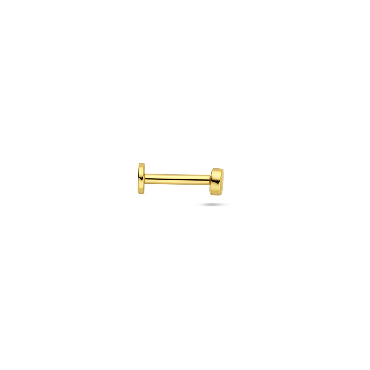 Piercing flat back in argento placcato di forma rotonda