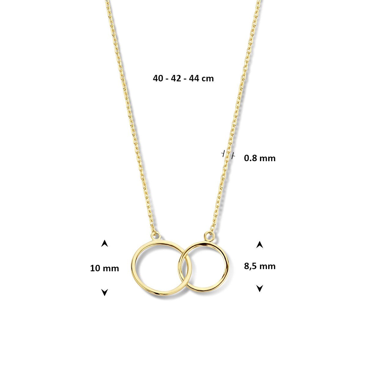9k collana 40 - 42 - 44 cm 9K color giallo