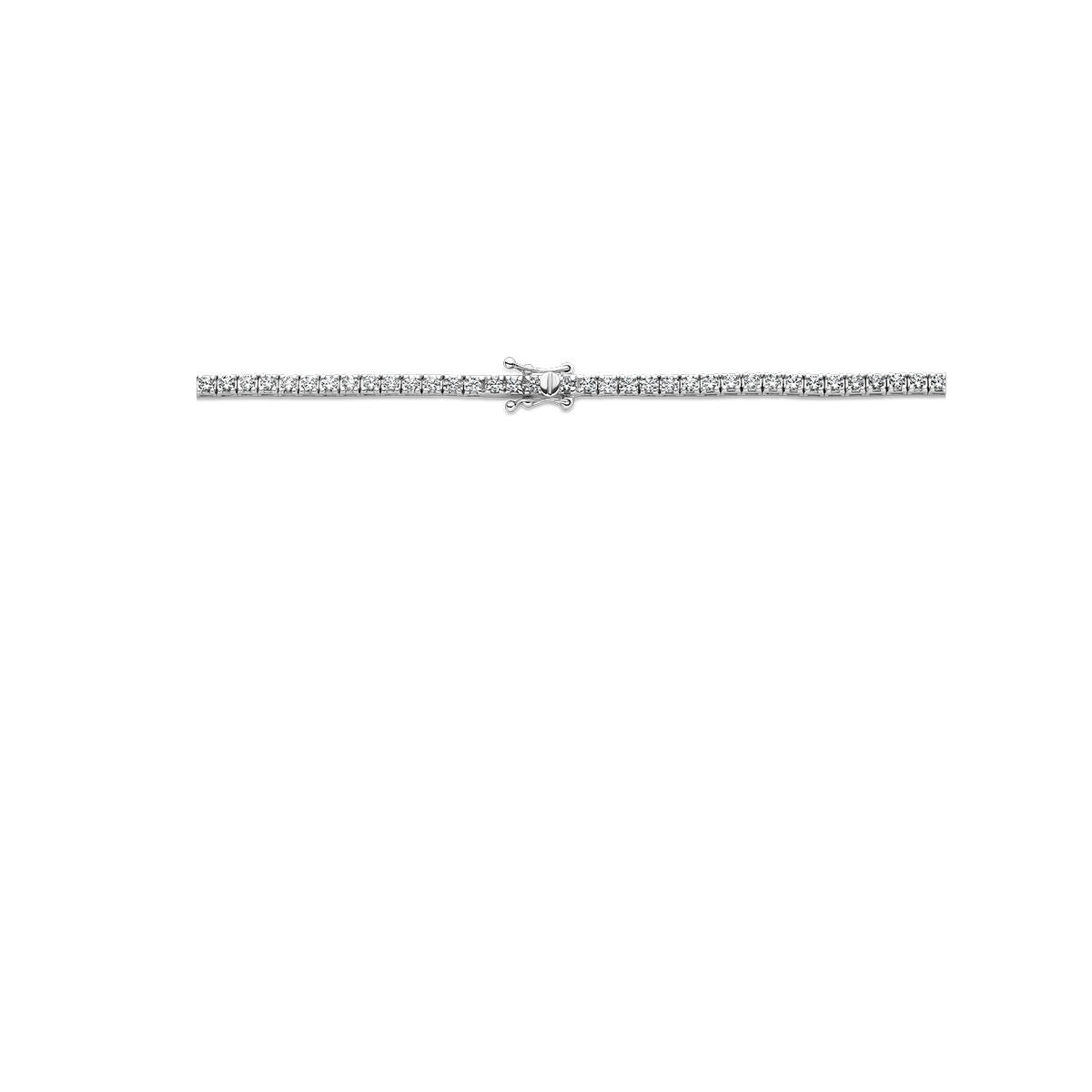 Collier tennis in oro bianco 14k con diamanti lab grown – 5.00ct