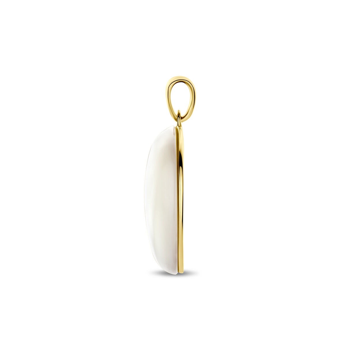 Ciondolo in oro giallo 14k con madreperla 20 mm