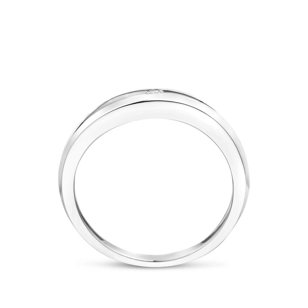 Anello da donna in argento con diamante lab grown – 6 mm di larghezza