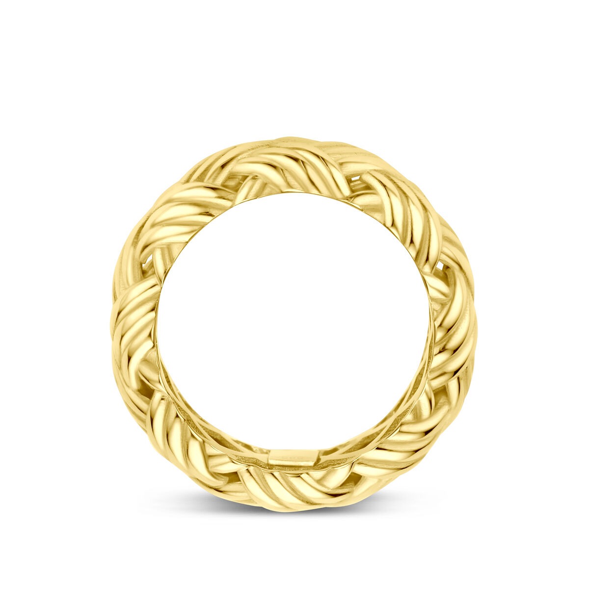 Anello da donna in oro giallo 14k – largo 10 mm