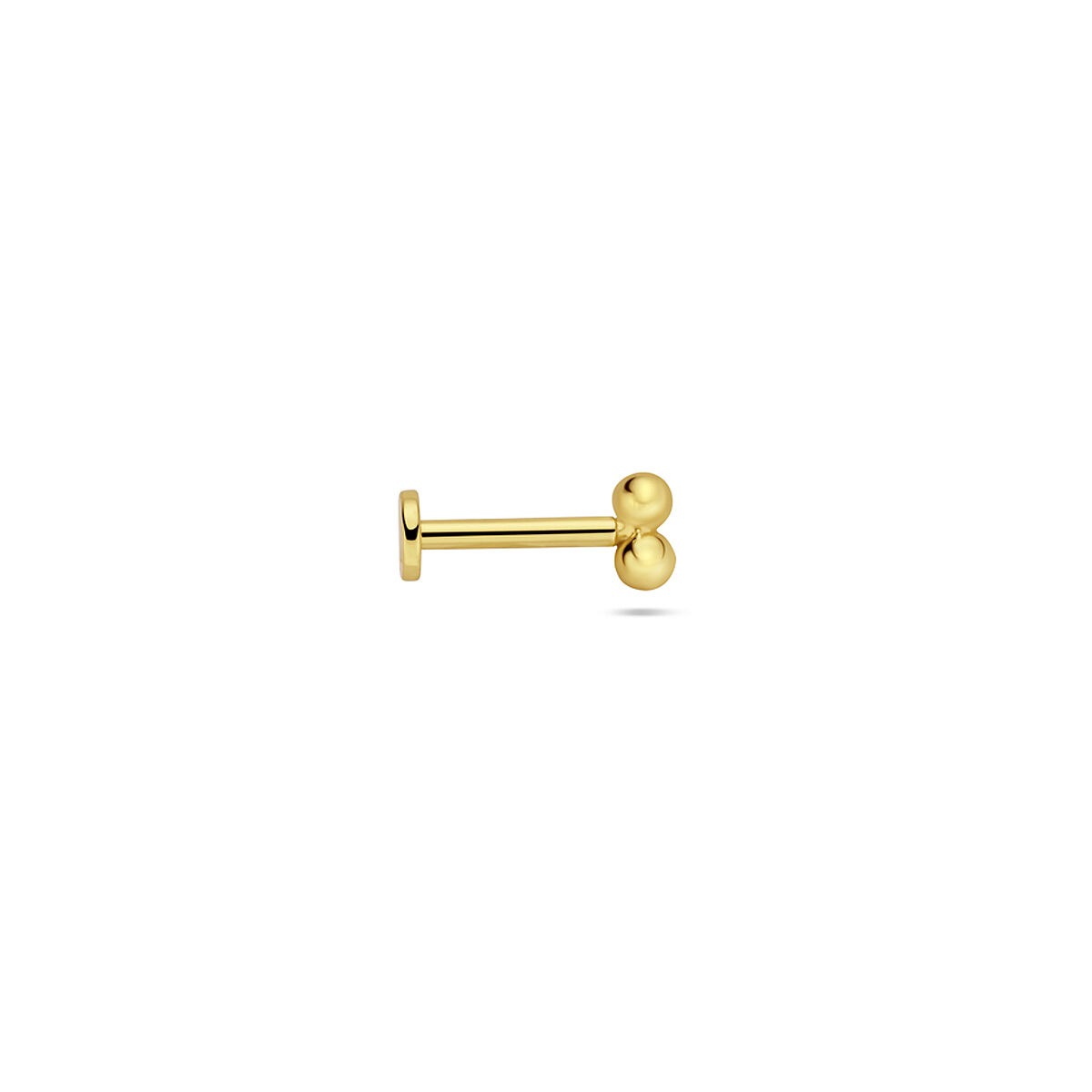 Piercing flat back con palline in argento dorato – argento 925