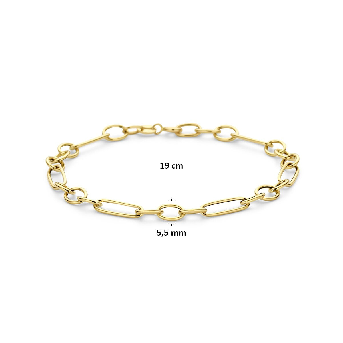 Bracciale a Maglia Ancora in Oro Giallo 14k