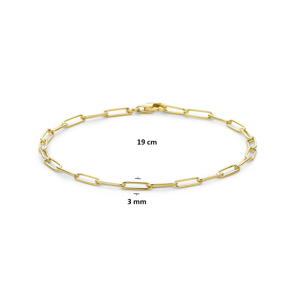 Bracciale a Maglia Ancora in Oro Giallo 14k