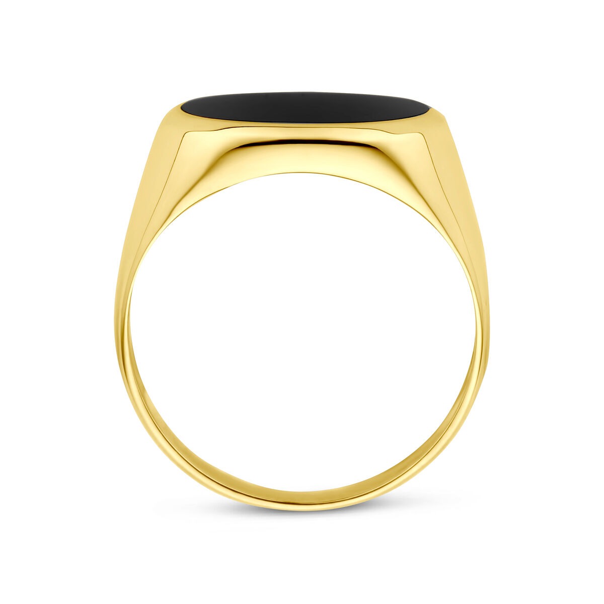Anello in oro giallo 14k con onice