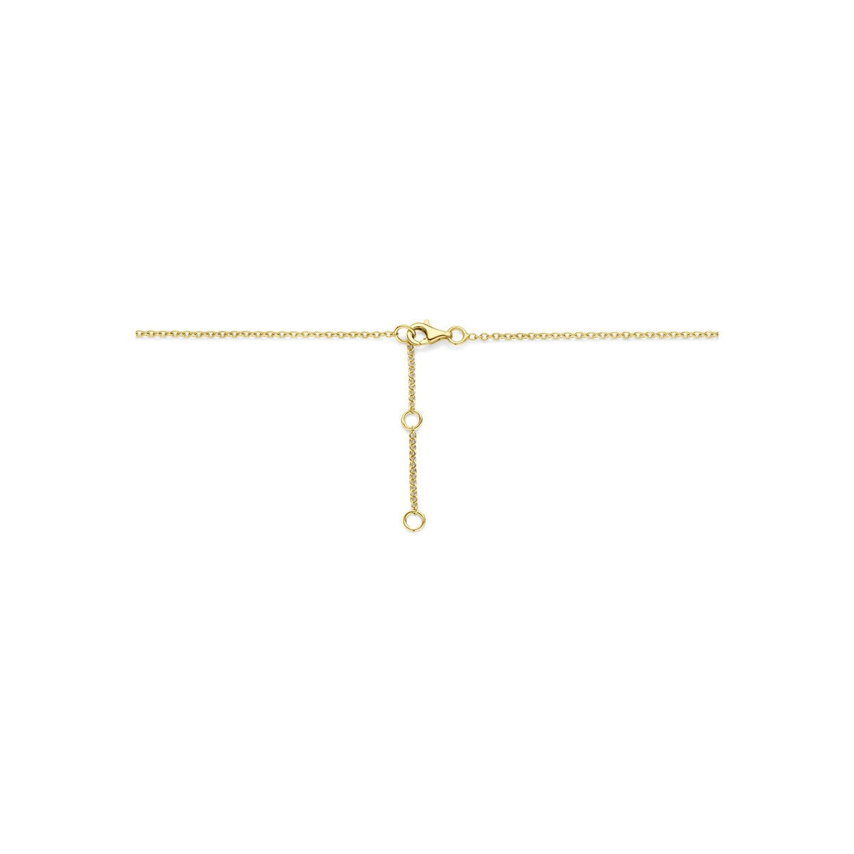 Collana in oro giallo 14k con ciondolo a goccia e diamante 0,15 ct