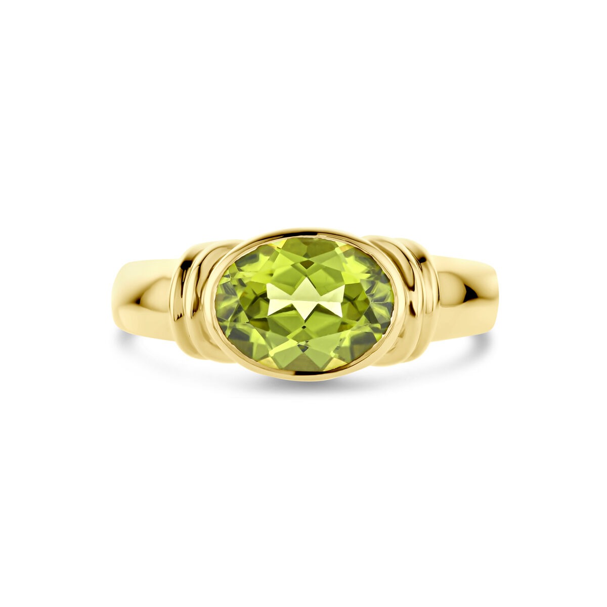 Anello da donna in oro – 14k con peridoto ovale