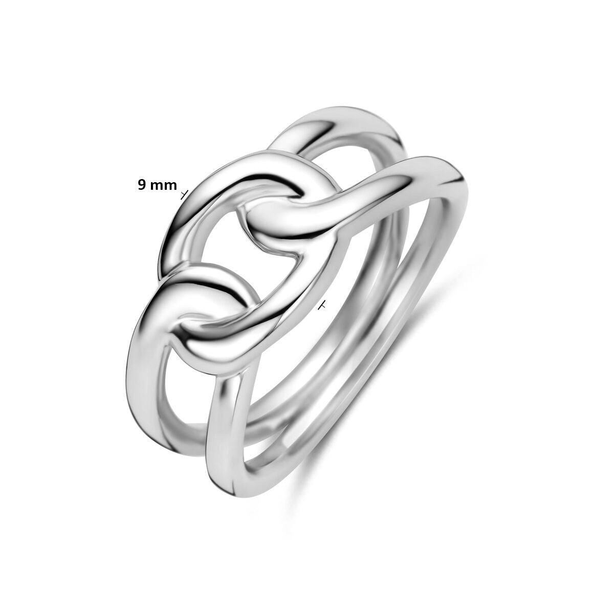 Anello unisex in argento 925 rodiato