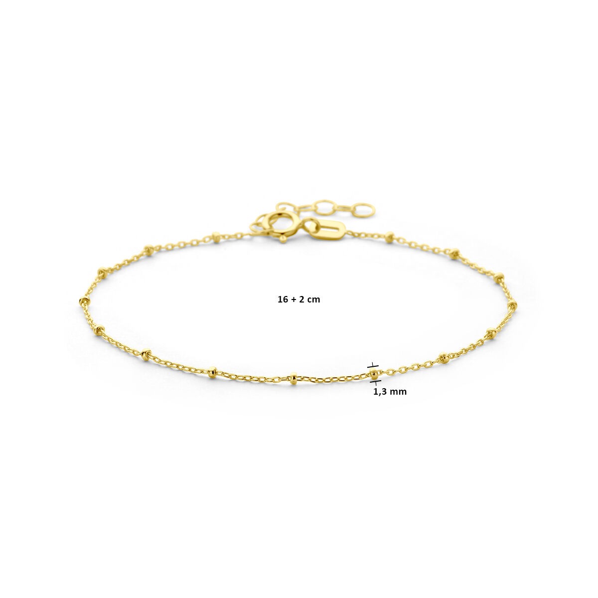 9k Bracciale in oro giallo a sferette