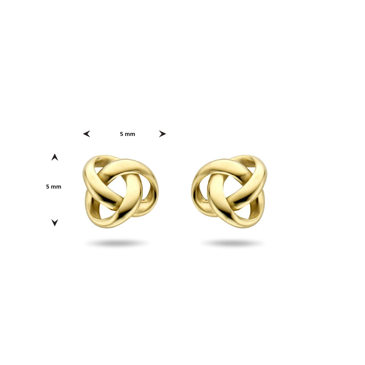 Orecchini a bottone in oro 9k a forma di nodo – Orecchini da Donna