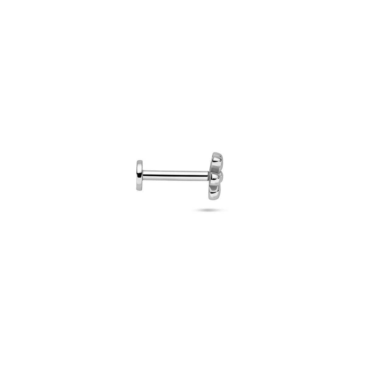 Piercing Flat Back in Argento a Forma di Fiore – Argento 925 Rodiato