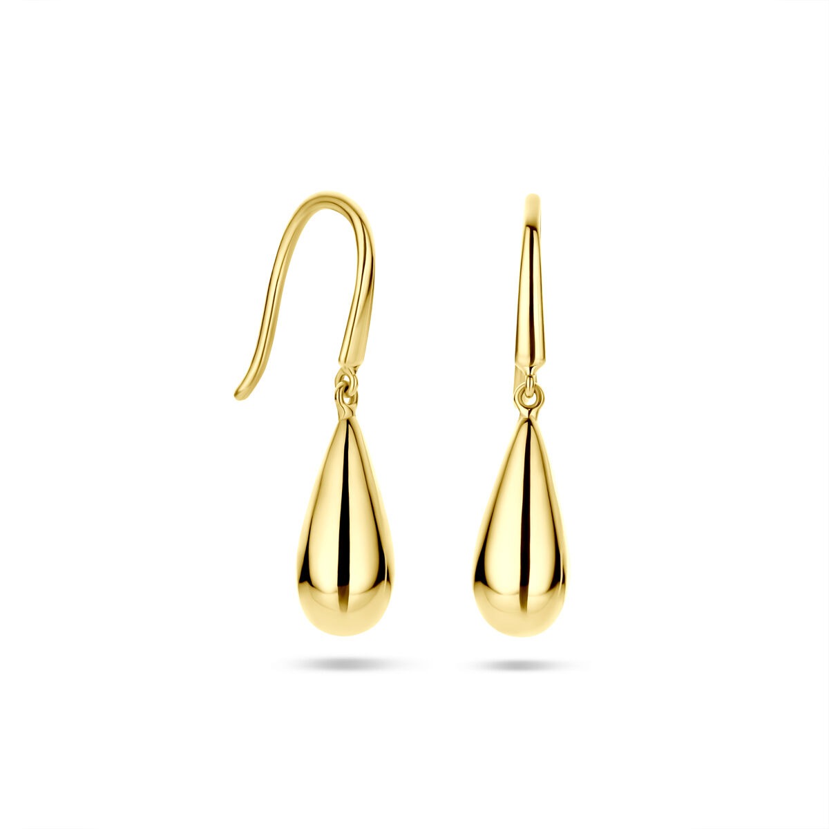 Orecchini pendenti in oro 14k a forma di goccia da donna 14,5 mm