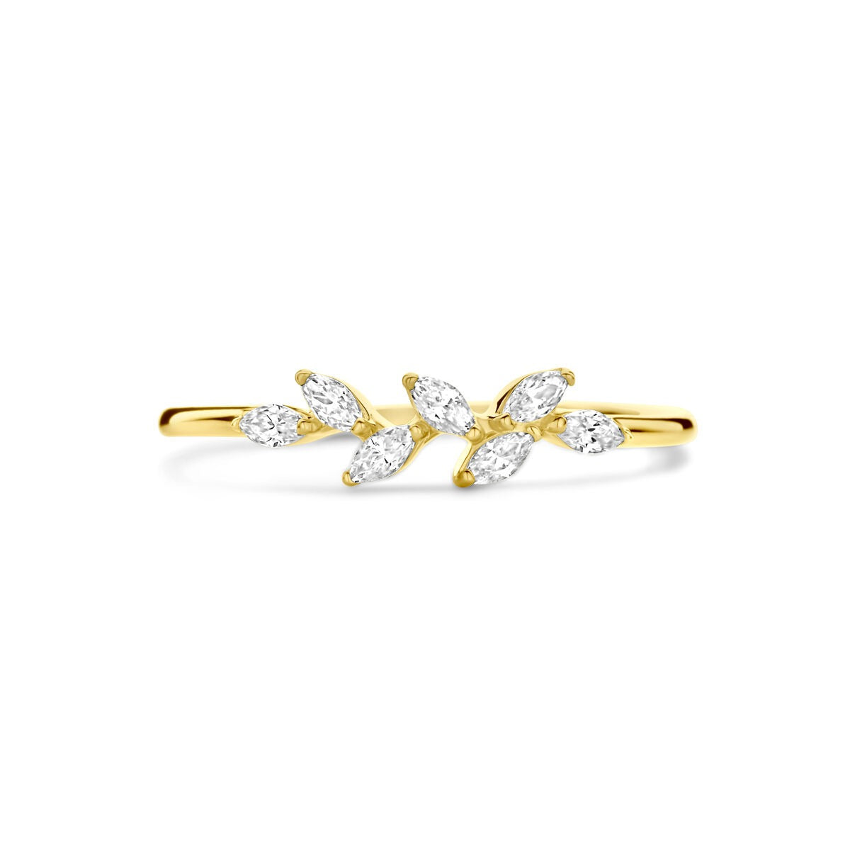 Anello da donna in oro 14k con zirconia ovale – 4 mm