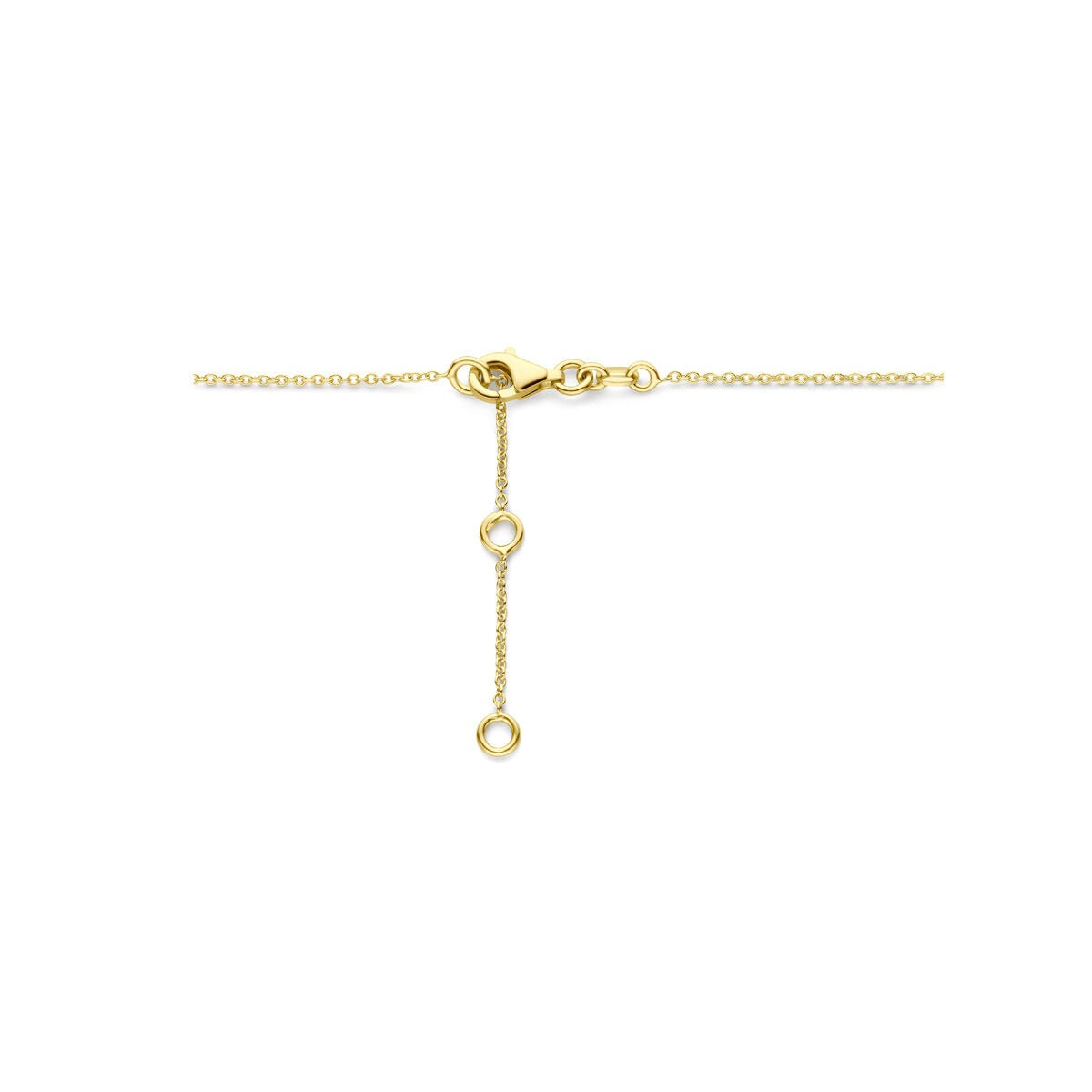 Collana in oro giallo 14k con topazio sky blue e London blue