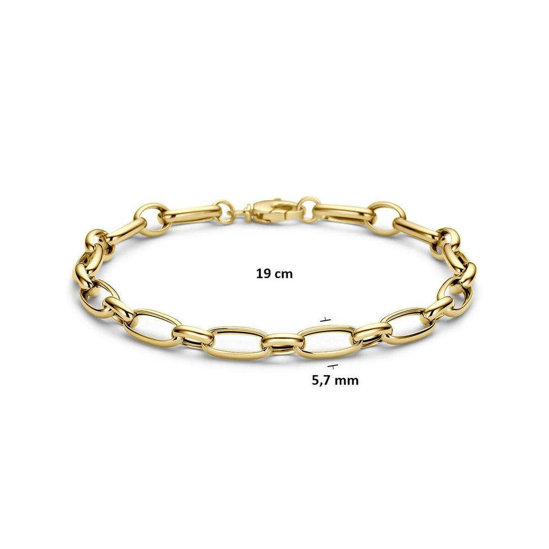 9k Geelgouden anker armband