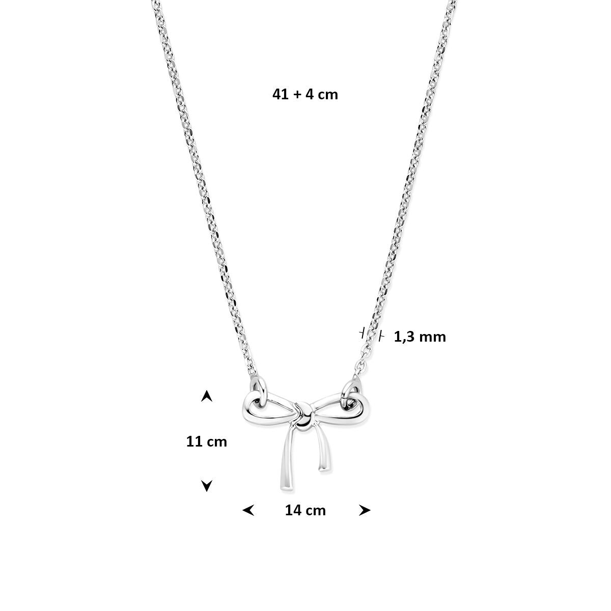 Collana in argento con ciondolo fiocco – argento 925 rodiato