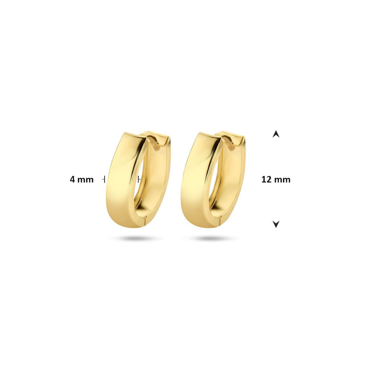 Geelgouden gestanste klapoorringen – 14k