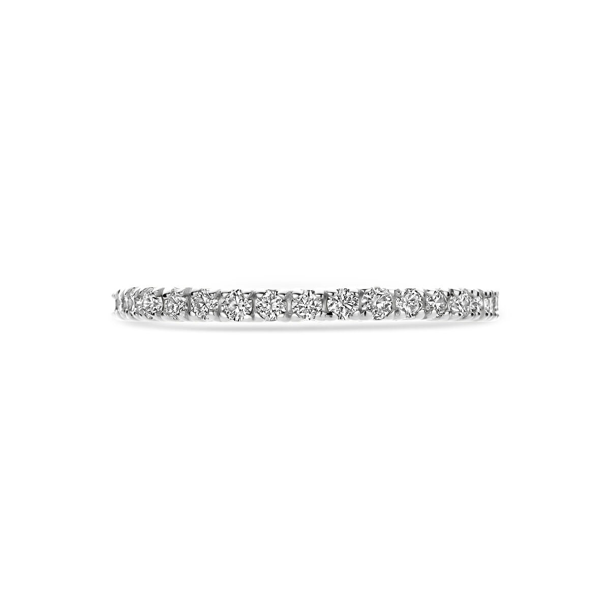 Anello alliance in oro bianco 14k con diamante – 0,70 ct