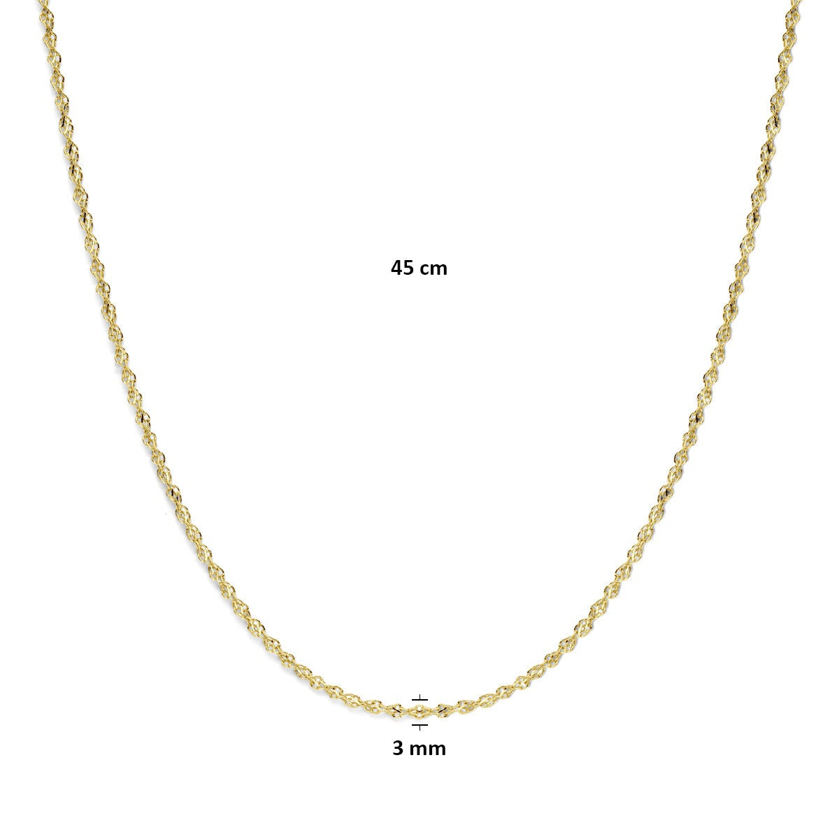 Collana in oro con anima d'argento – oro giallo 14k e argento 925