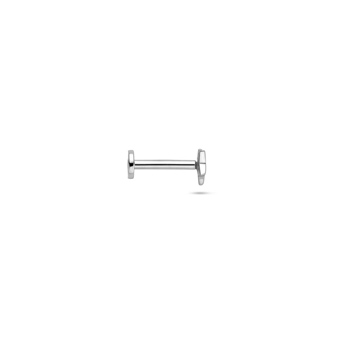 Piercing flat back a stella in argento – argento 925 rodiato