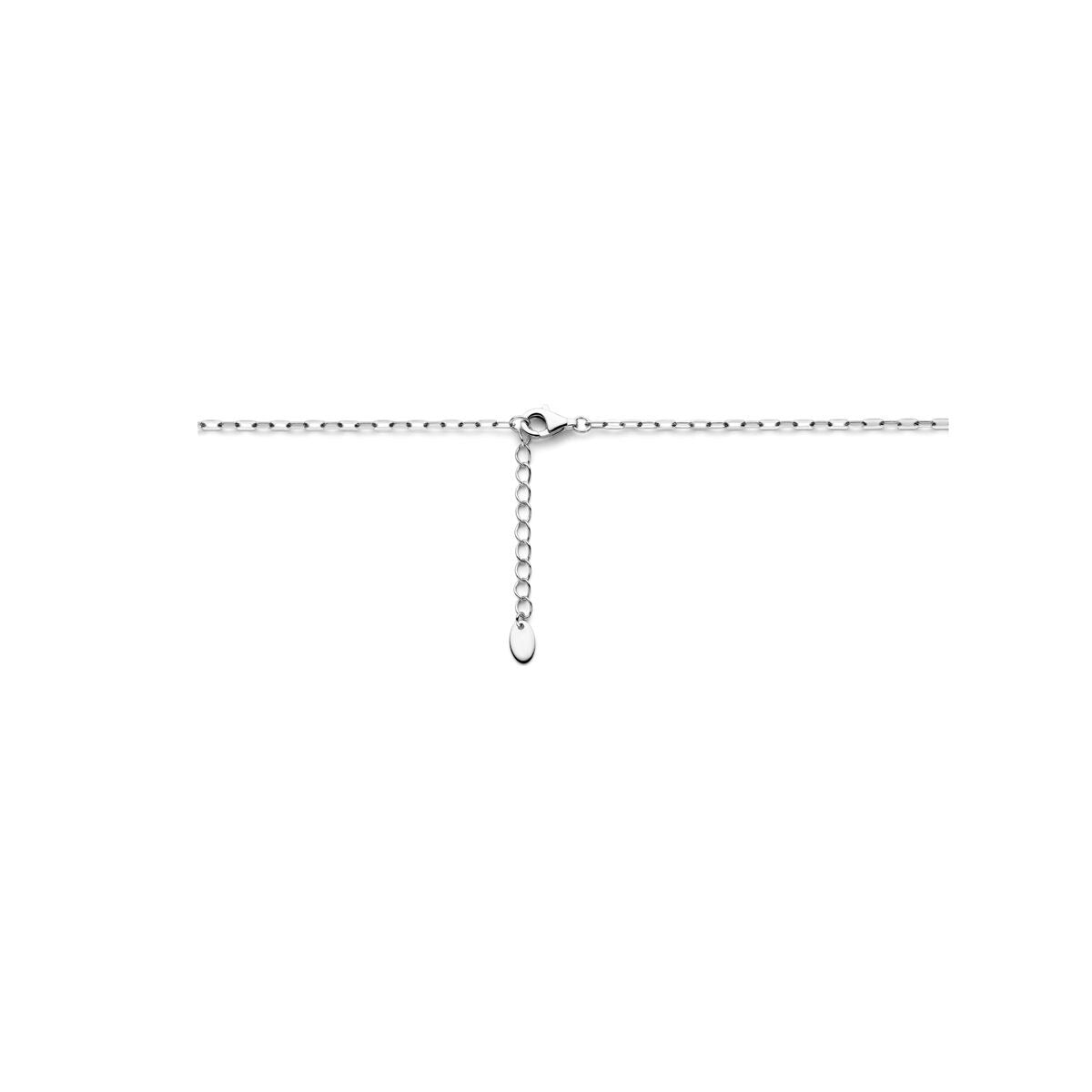 Collana a Y perla 1,7 mm 45 + 3 cm argento rodiato