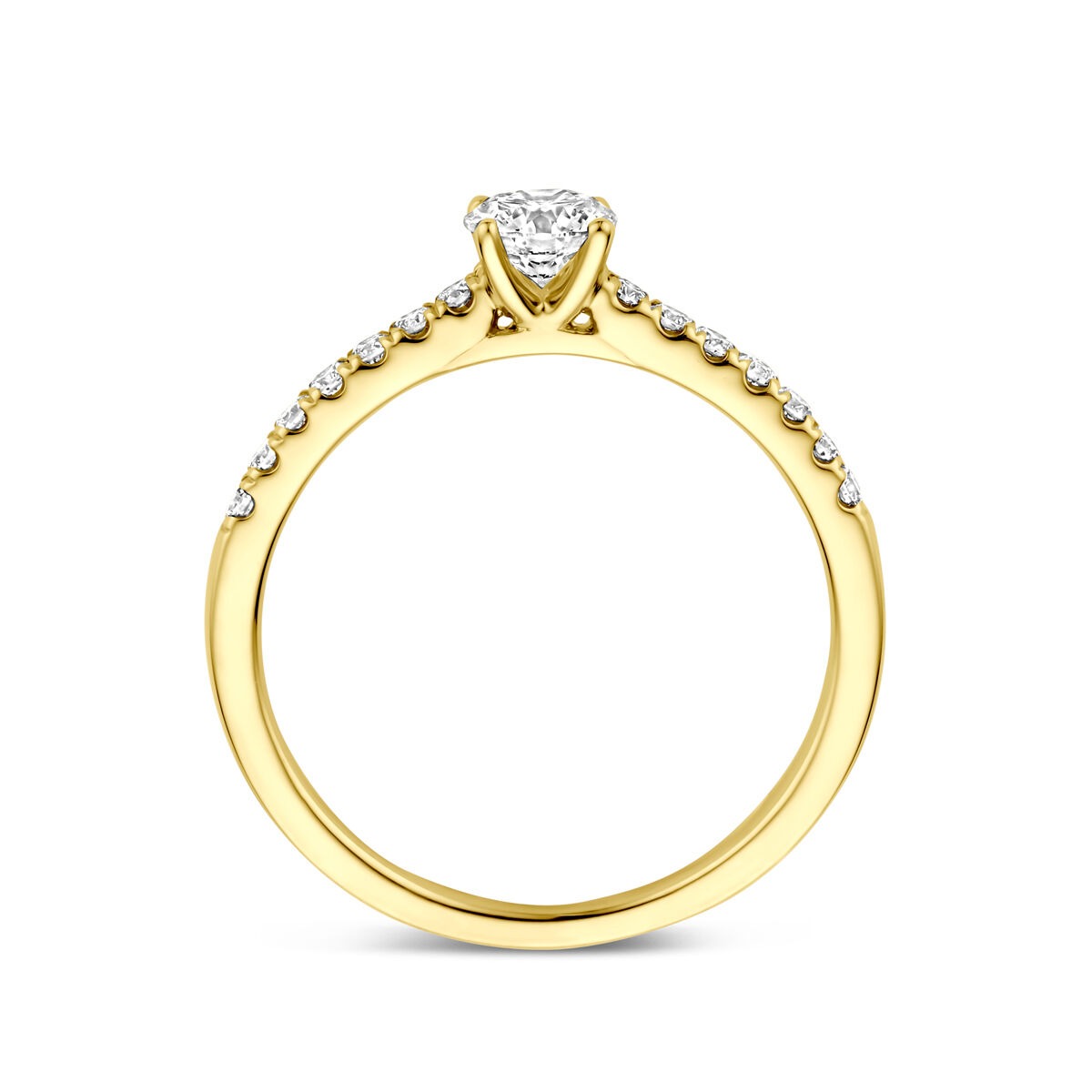 Anello in Oro 14k con Diamante Lab Grown – Taglio Brillante