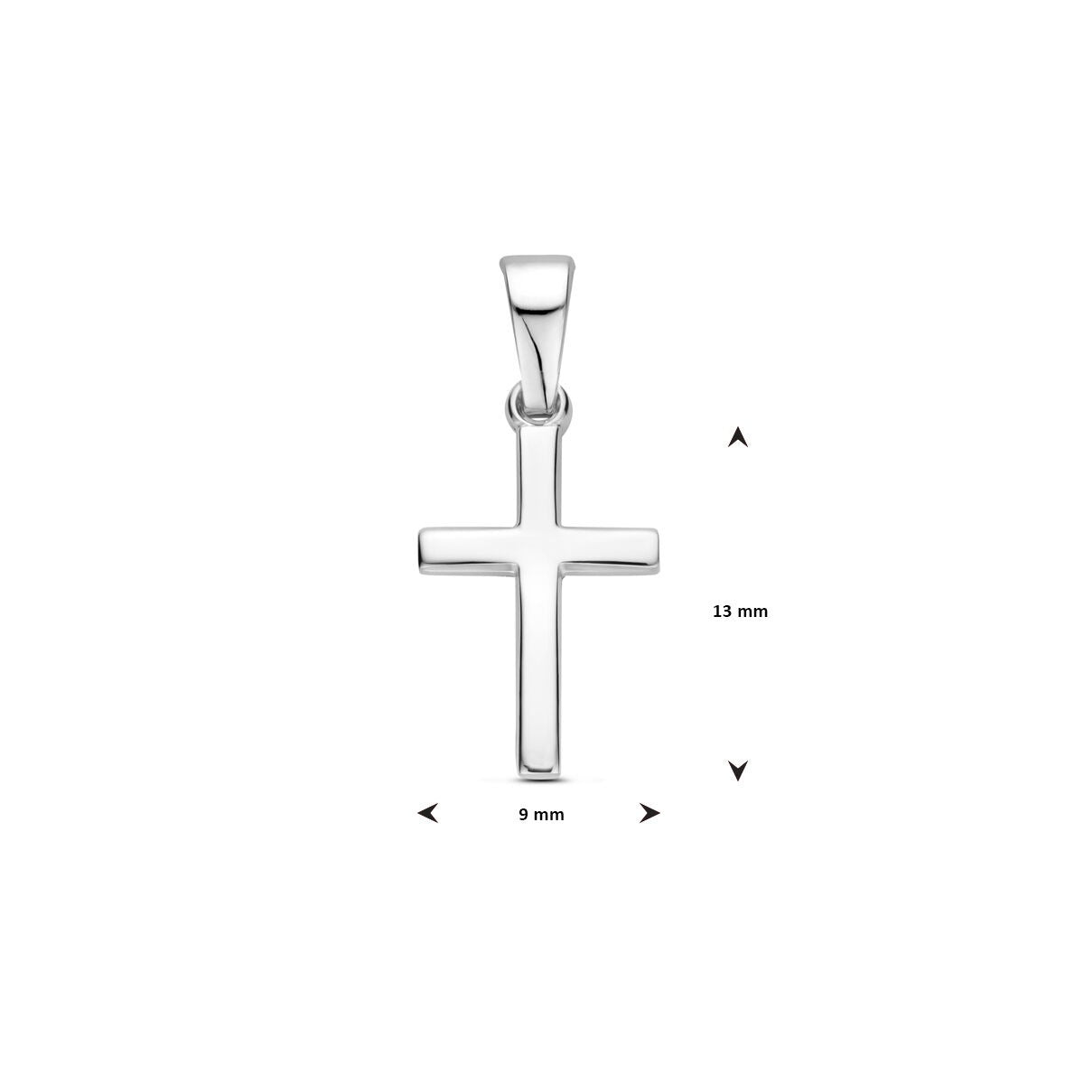 Ciondolo croce in argento – argento 925 rodiato