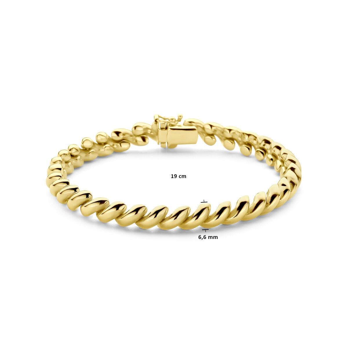 Bracciale San Marco in oro giallo 14k con chiusura a scatola