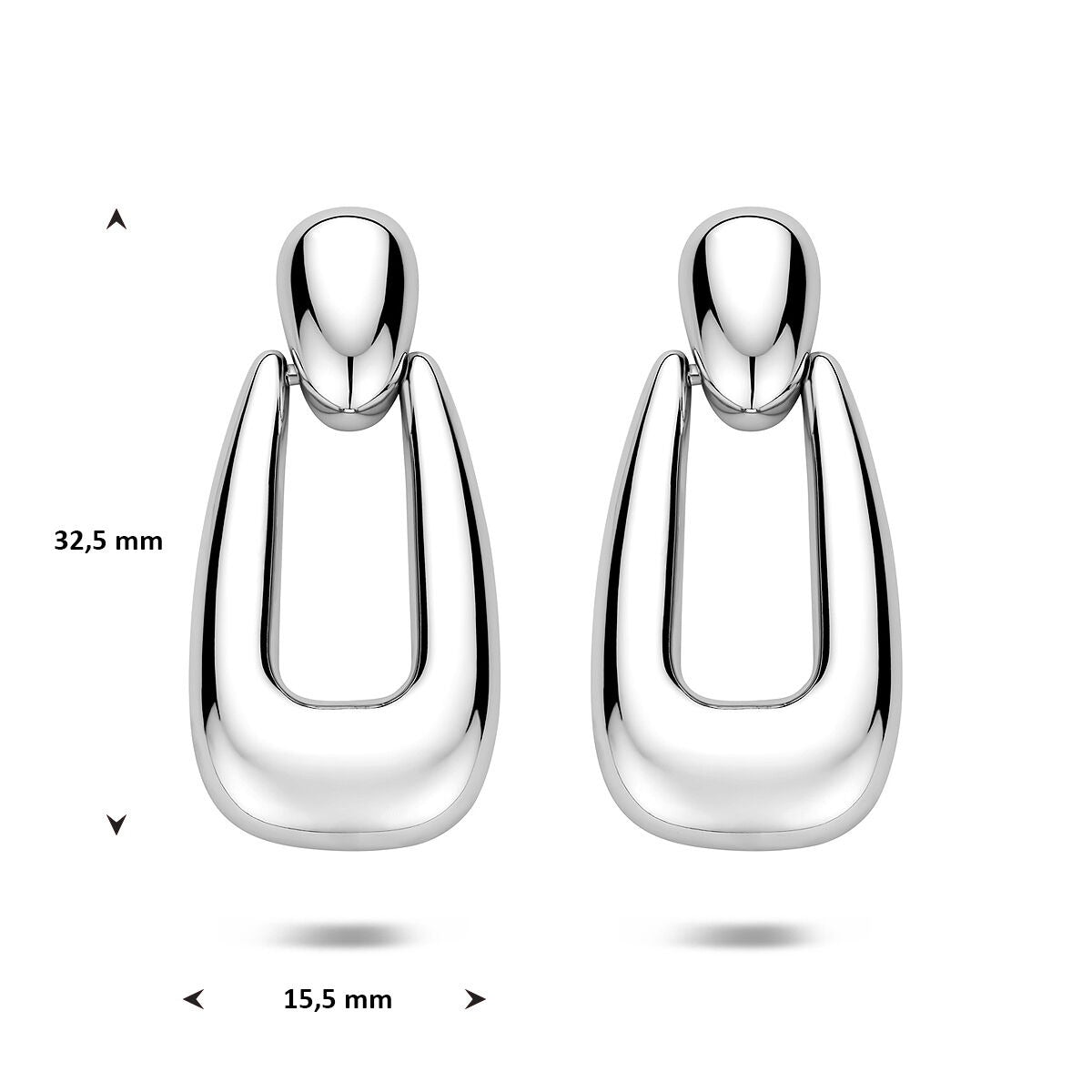 Orecchini pendenti in argento rodiato – orecchini da donna raffinati con lunghezza elegante