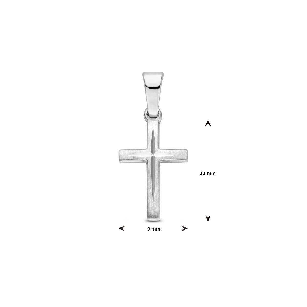 Ciondolo croce in argento – argento 925 rodiato