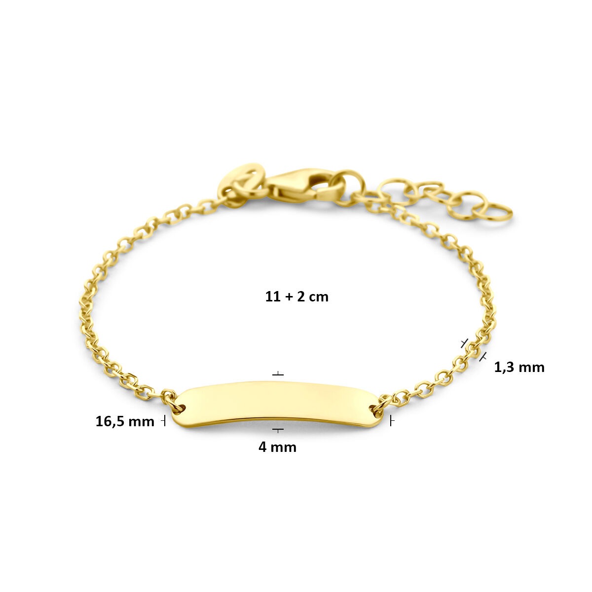Bracciale da incisione per neonati in oro giallo 9k