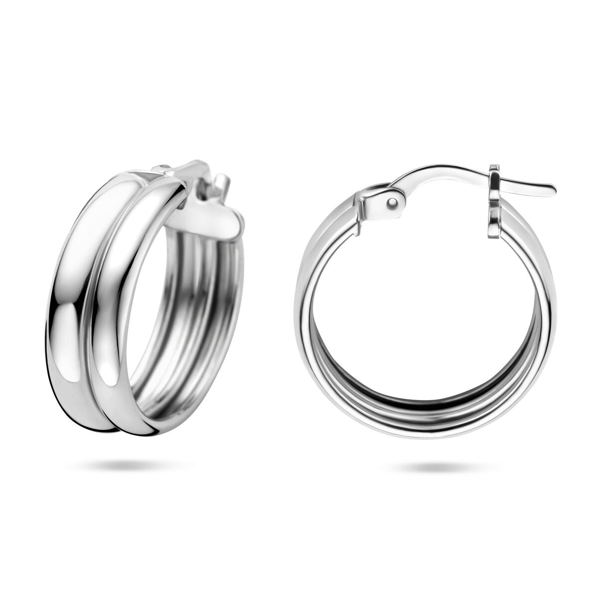 Cerchi in argento – argento 925 rodiato, 18x6 mm