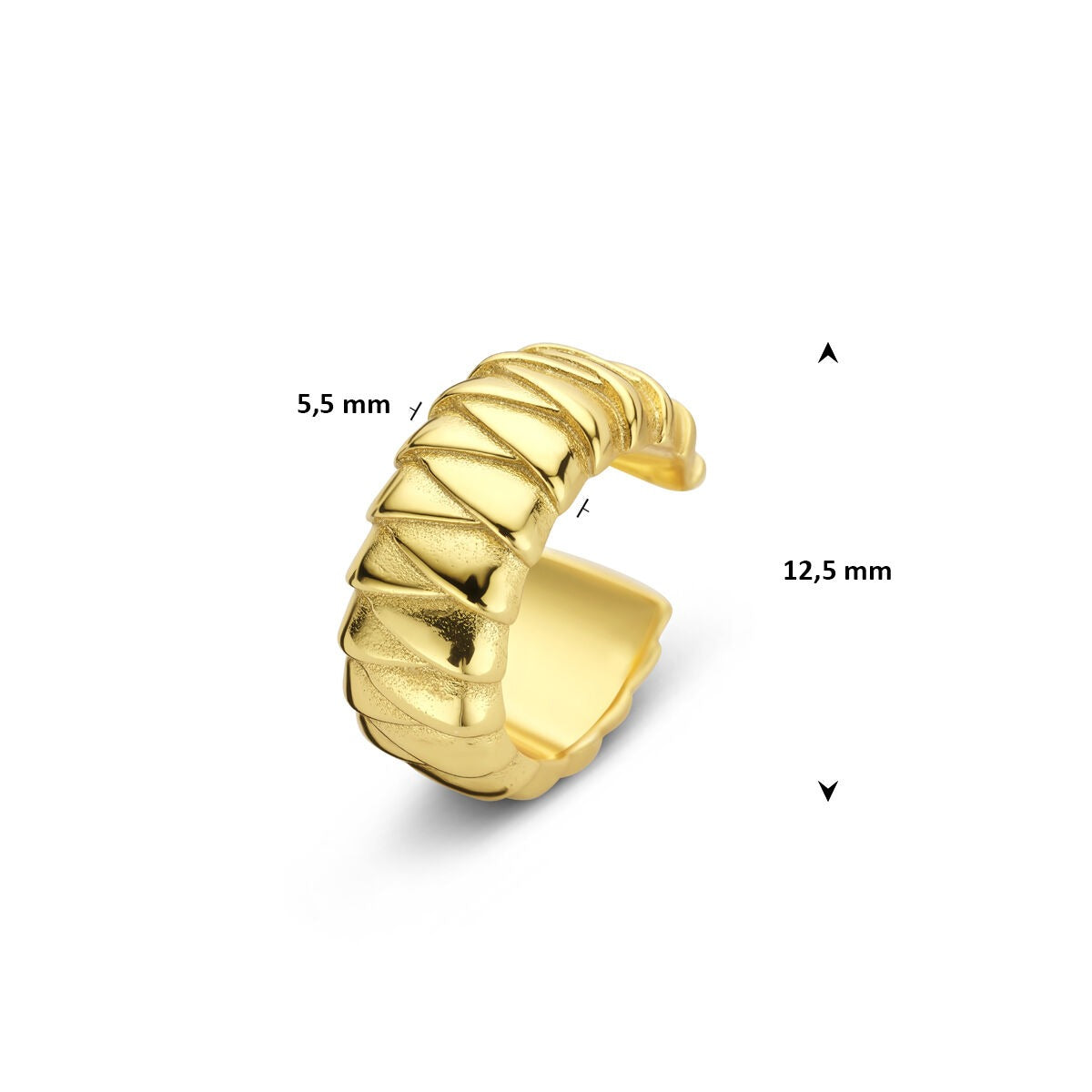 Ear cuff in argento placcato – dichiarazione raffinata senza piercing