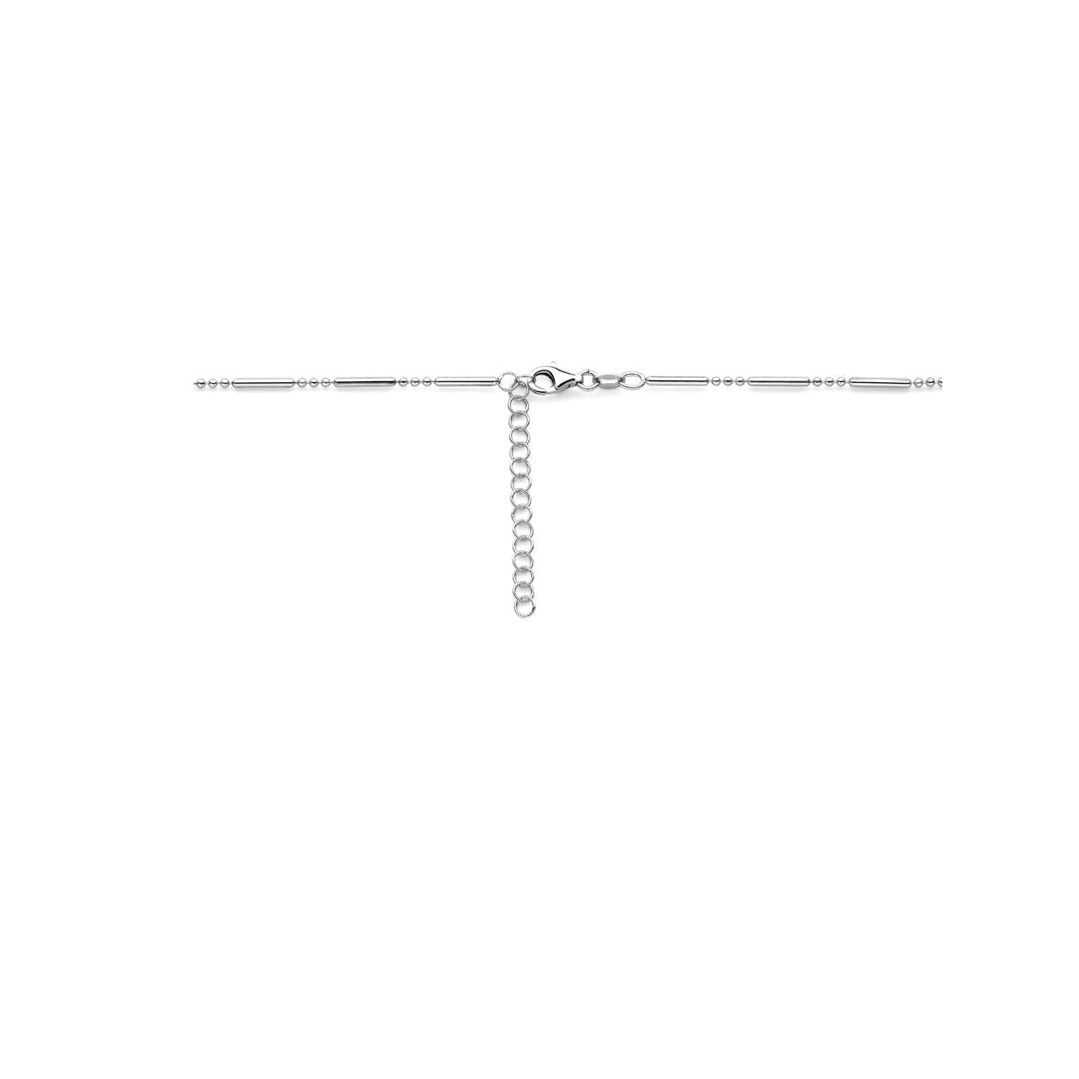 Collana da donna in argento rodiato senza ciondolo 1,5 mm 41 + 4 cm