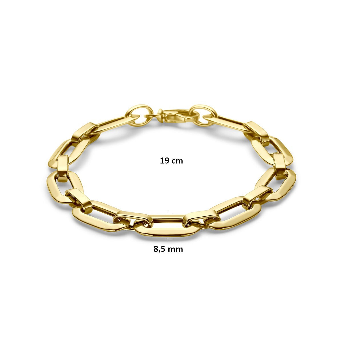 Bracciale ad ancora in oro giallo 14k