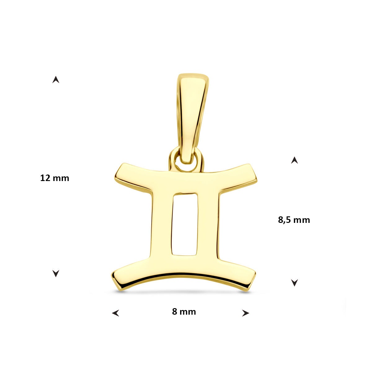 ciondolo segno zodiacale in oro giallo 14k