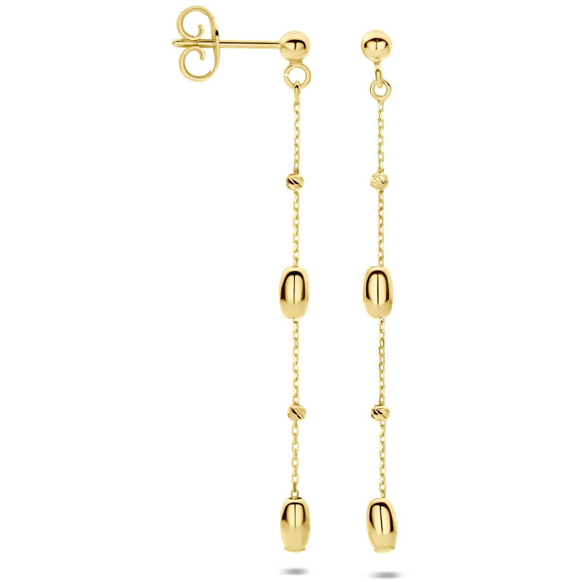 Orecchini pendenti in oro giallo 14k 50 mm