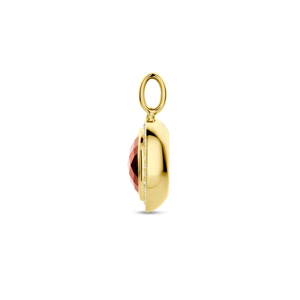 Ciondolo in oro – 14k con granato e diamante