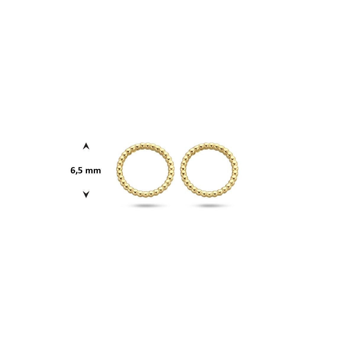 Orecchini a bottoncino in oro con cerchietto ritorto – 14k