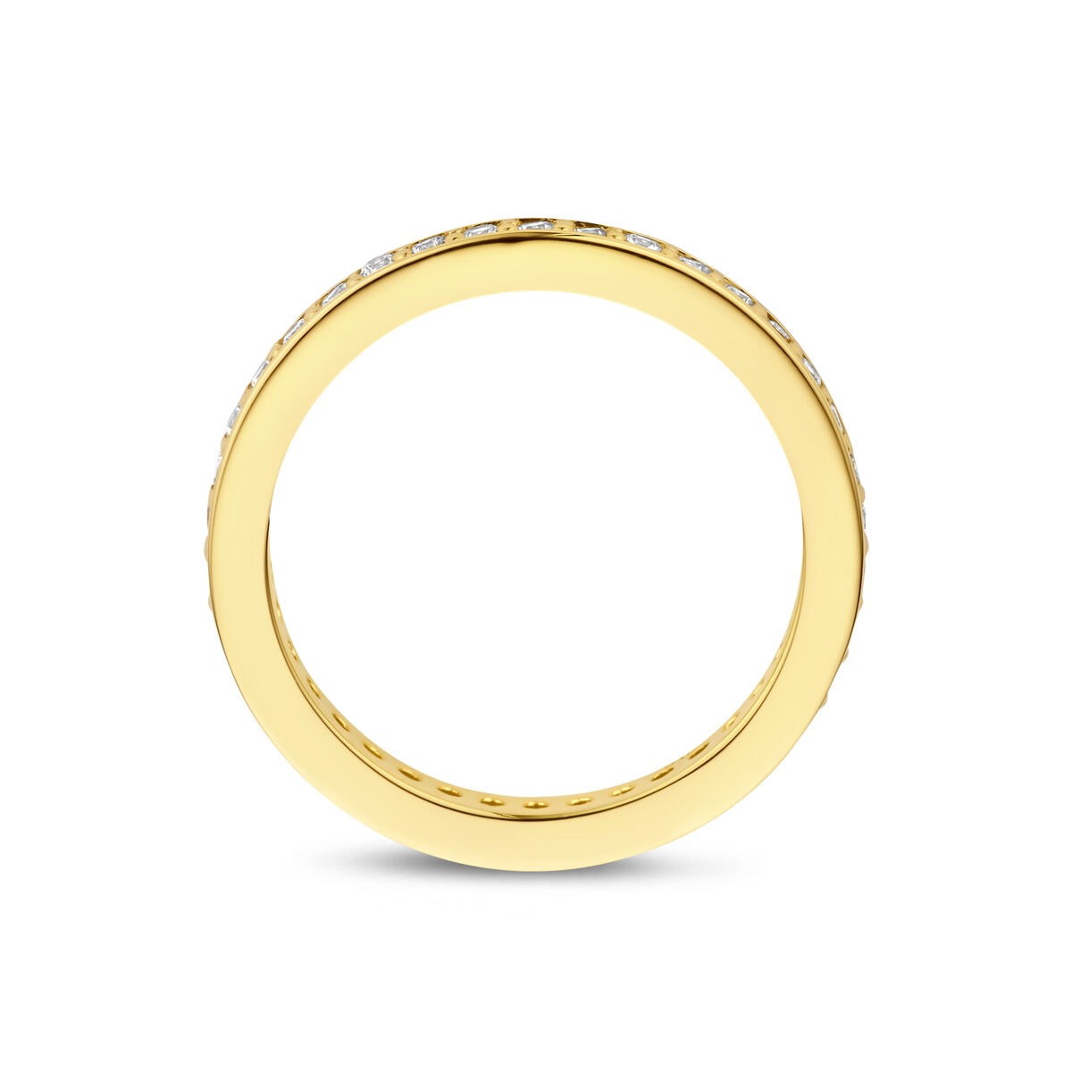 Anello in argento 925 dorato con zirconia 2,5 mm