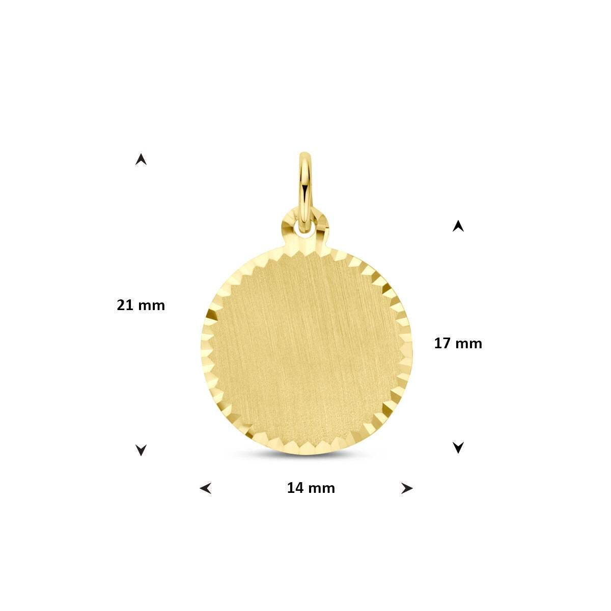 Ciondolo da incisione diamantato 9k giallo