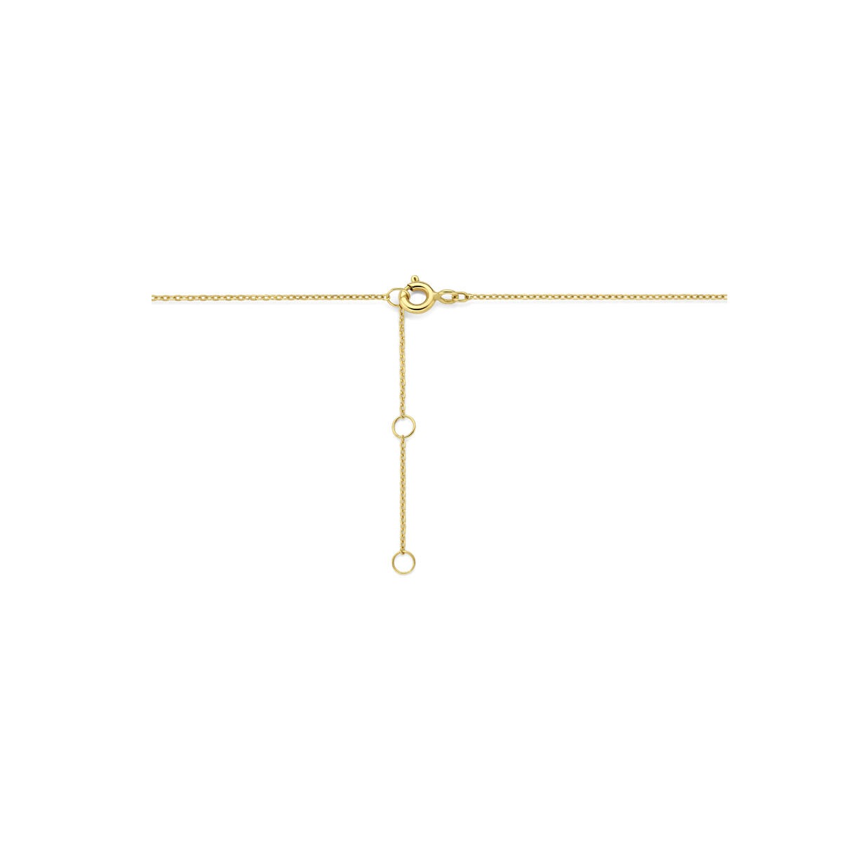 Collana in oro giallo 9k con ciondolo zirconia