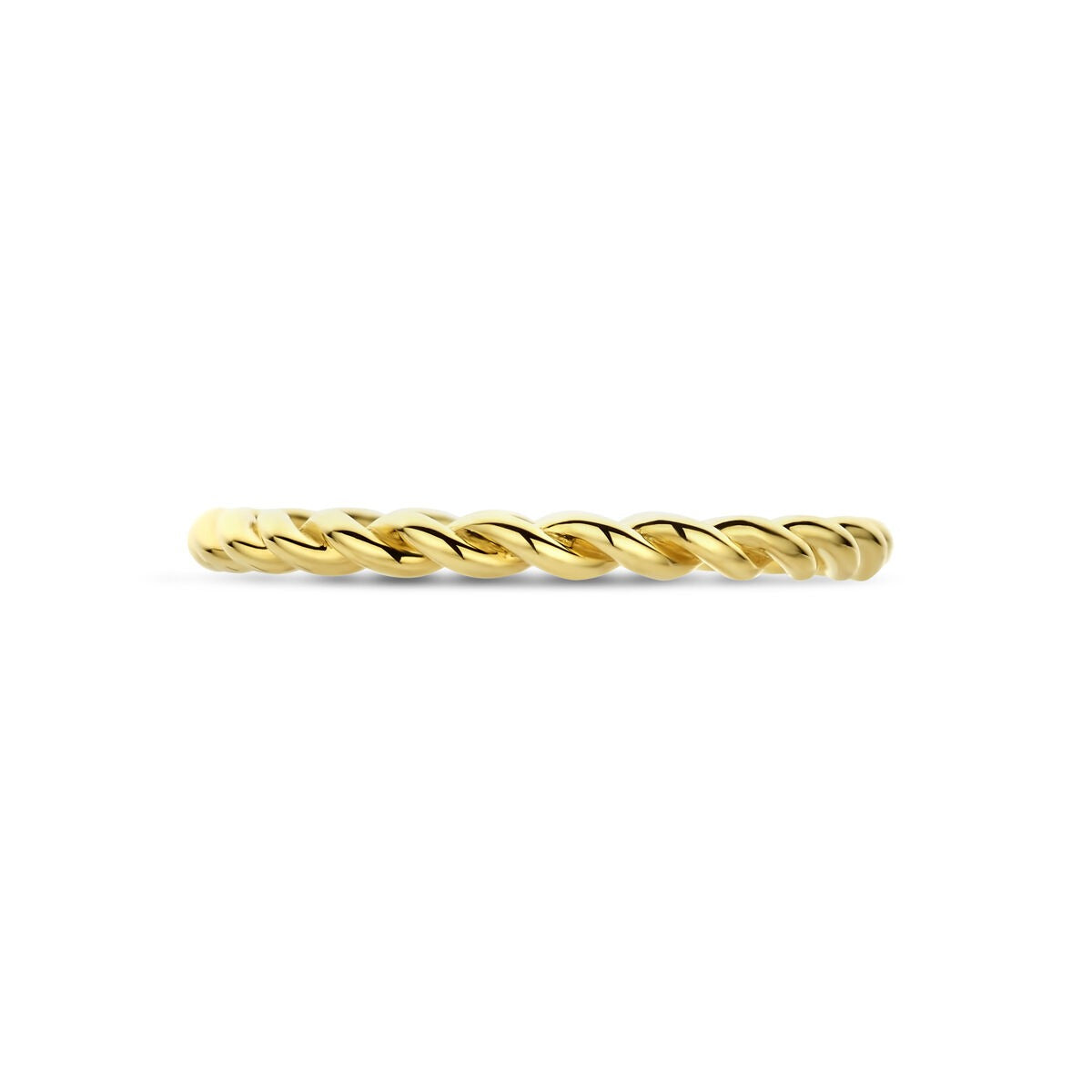 Anello scorrevole in oro giallo 9k attorcigliato 2 mm