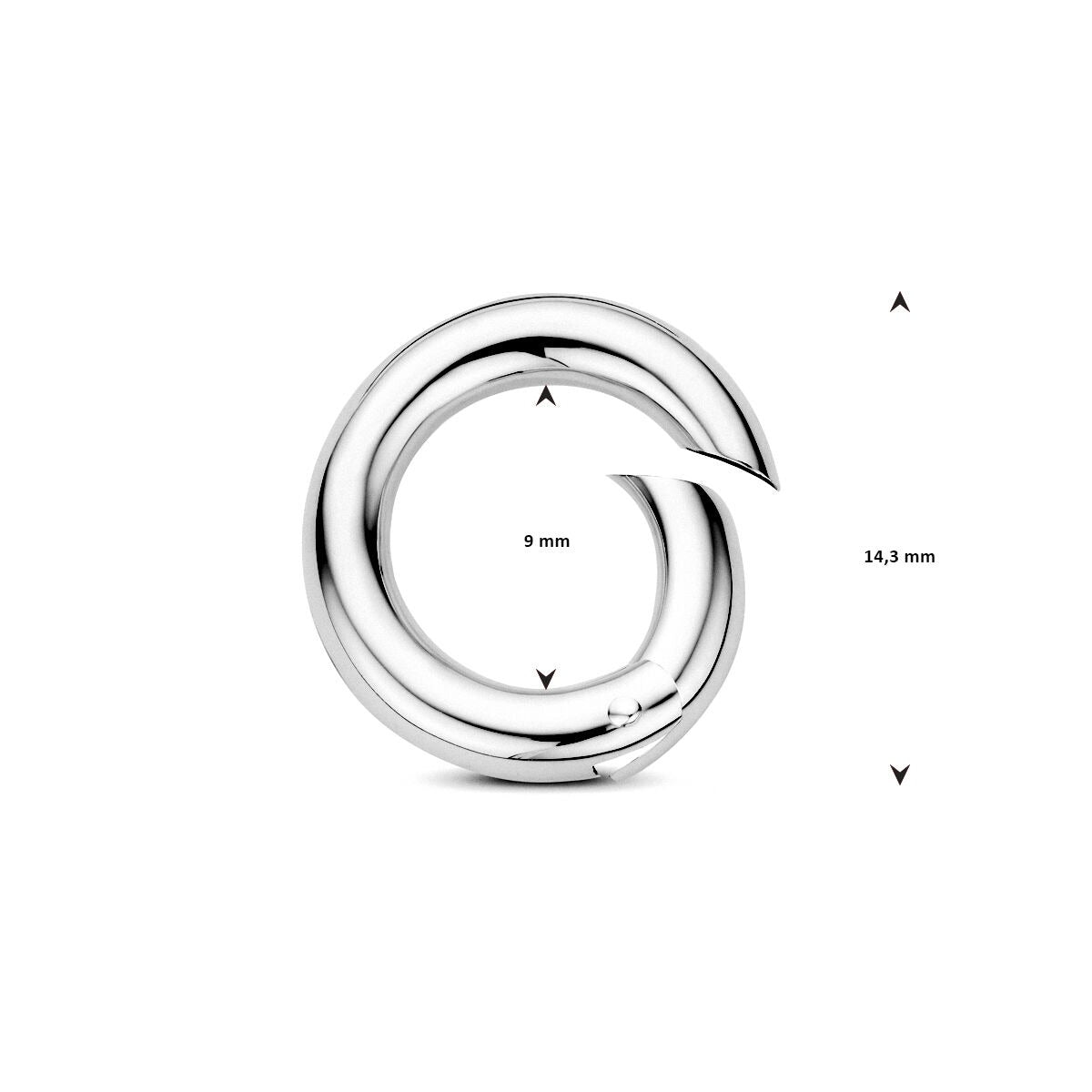 Connettore in Argento 925 Rodiato